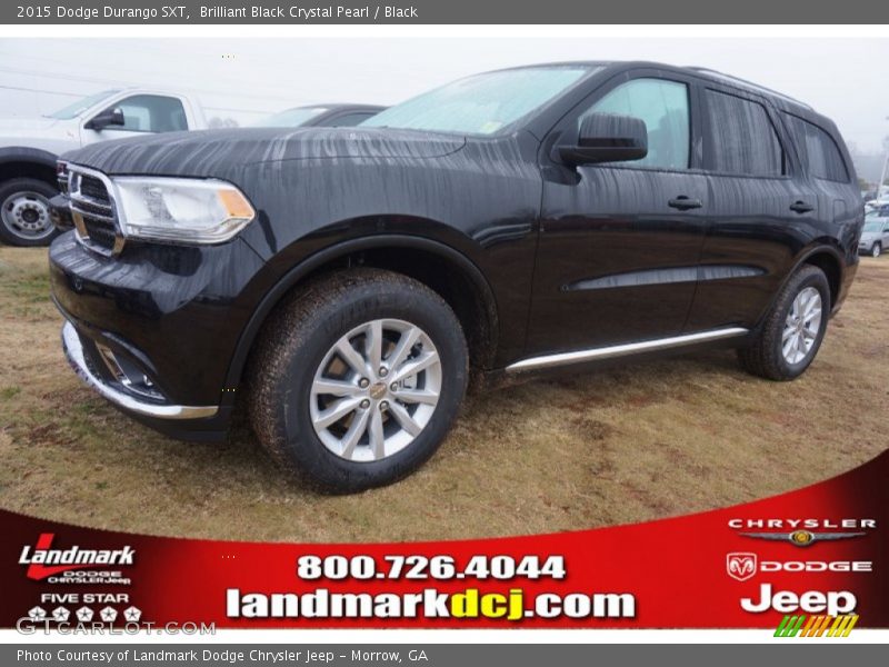 Brilliant Black Crystal Pearl / Black 2015 Dodge Durango SXT