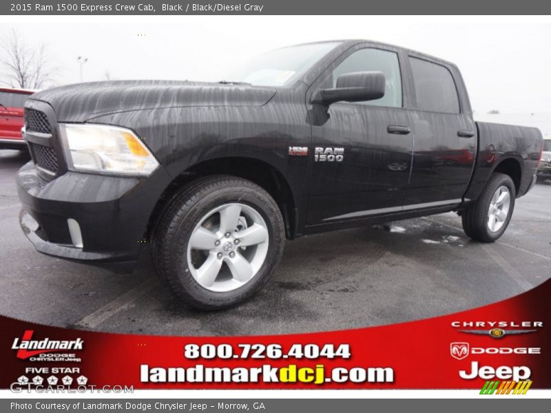 Black / Black/Diesel Gray 2015 Ram 1500 Express Crew Cab