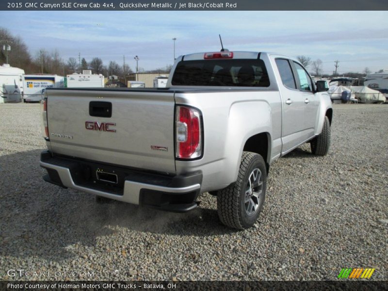 Quicksilver Metallic / Jet Black/Cobalt Red 2015 GMC Canyon SLE Crew Cab 4x4