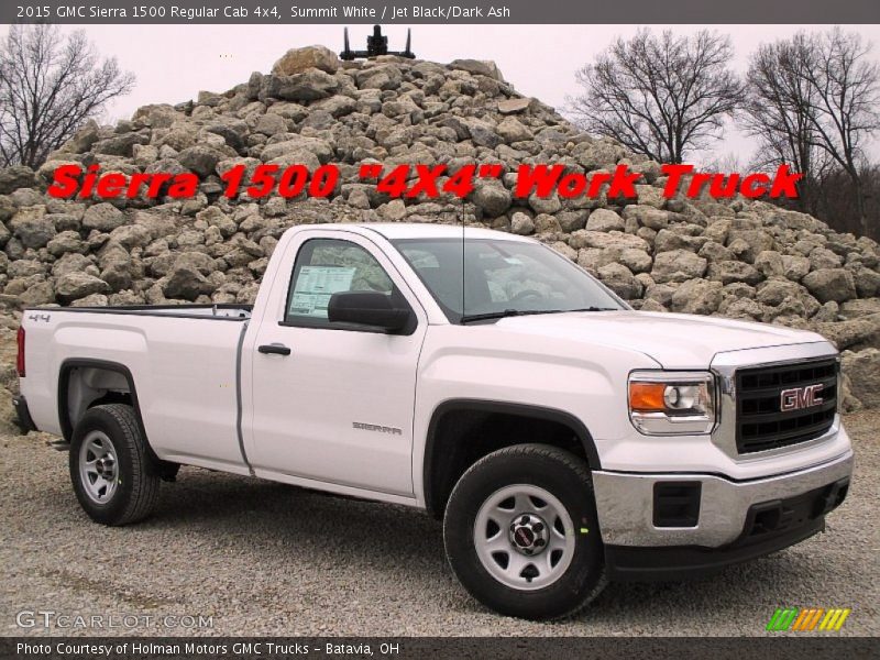 Summit White / Jet Black/Dark Ash 2015 GMC Sierra 1500 Regular Cab 4x4