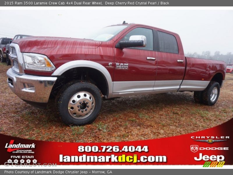 Deep Cherry Red Crystal Pearl / Black 2015 Ram 3500 Laramie Crew Cab 4x4 Dual Rear Wheel