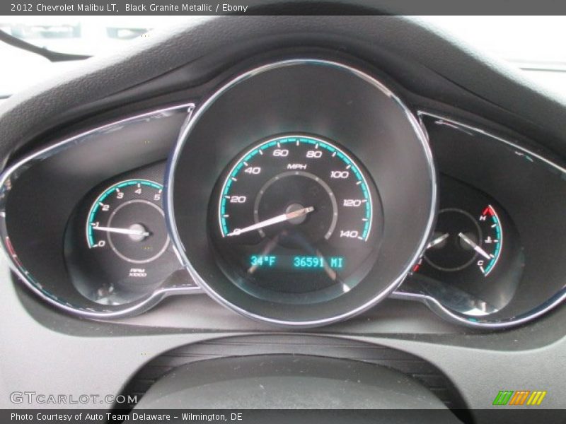 Black Granite Metallic / Ebony 2012 Chevrolet Malibu LT