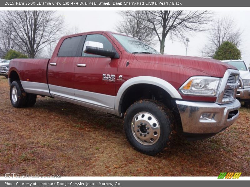 Front 3/4 View of 2015 3500 Laramie Crew Cab 4x4 Dual Rear Wheel