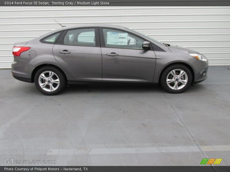 Sterling Gray / Medium Light Stone 2014 Ford Focus SE Sedan