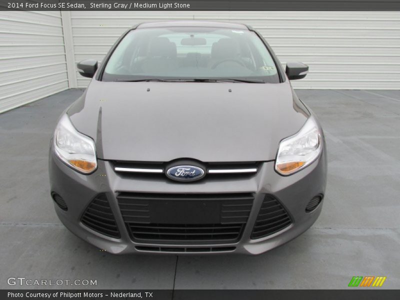 Sterling Gray / Medium Light Stone 2014 Ford Focus SE Sedan