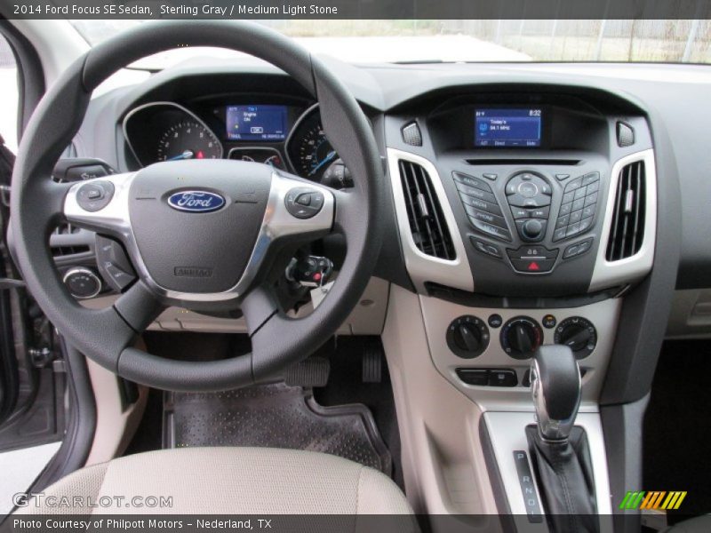 Sterling Gray / Medium Light Stone 2014 Ford Focus SE Sedan