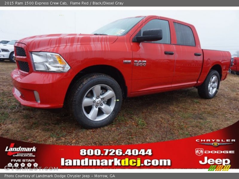 Flame Red / Black/Diesel Gray 2015 Ram 1500 Express Crew Cab
