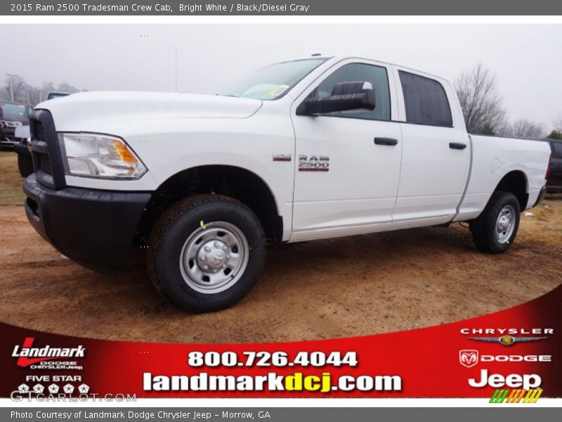 Bright White / Black/Diesel Gray 2015 Ram 2500 Tradesman Crew Cab