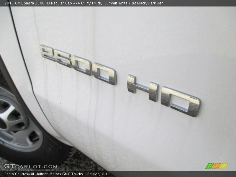 Summit White / Jet Black/Dark Ash 2015 GMC Sierra 2500HD Regular Cab 4x4 Utility Truck