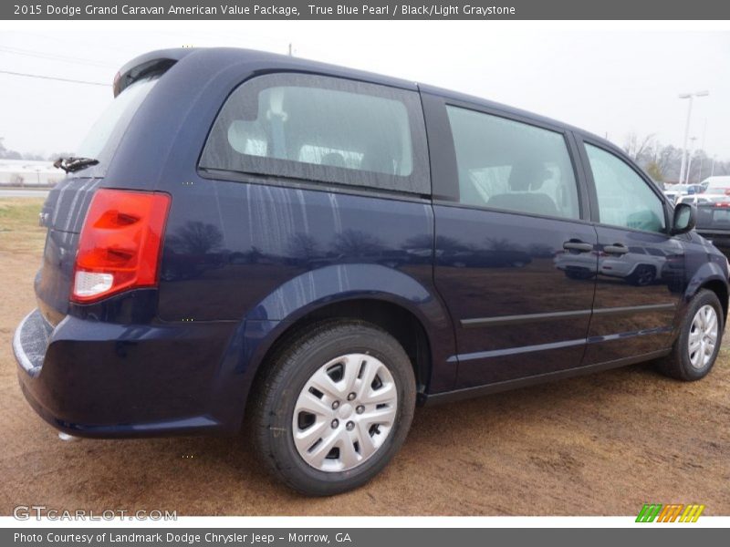 True Blue Pearl / Black/Light Graystone 2015 Dodge Grand Caravan American Value Package