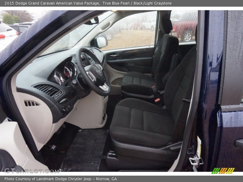 True Blue Pearl / Black/Light Graystone 2015 Dodge Grand Caravan American Value Package