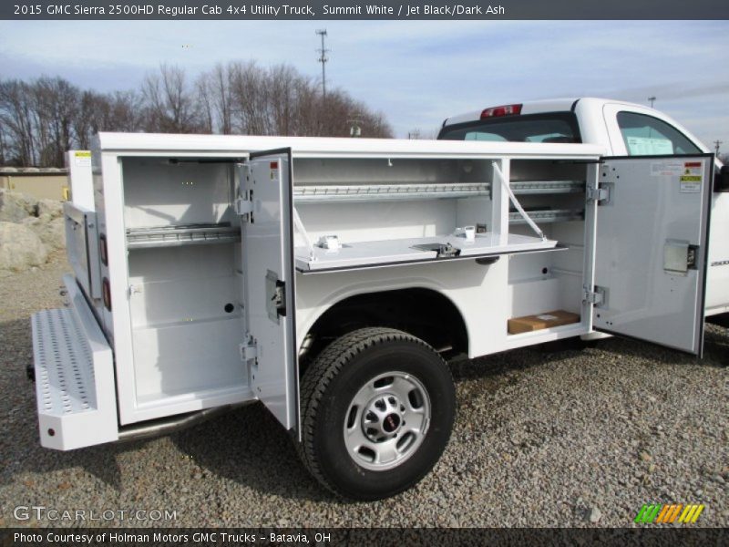 Summit White / Jet Black/Dark Ash 2015 GMC Sierra 2500HD Regular Cab 4x4 Utility Truck