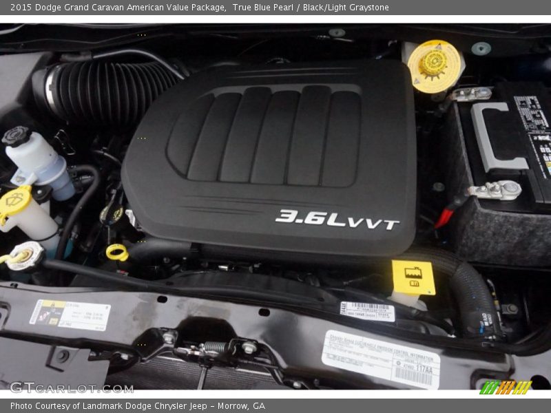 True Blue Pearl / Black/Light Graystone 2015 Dodge Grand Caravan American Value Package