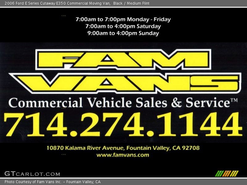 Black / Medium Flint 2006 Ford E Series Cutaway E350 Commercial Moving Van