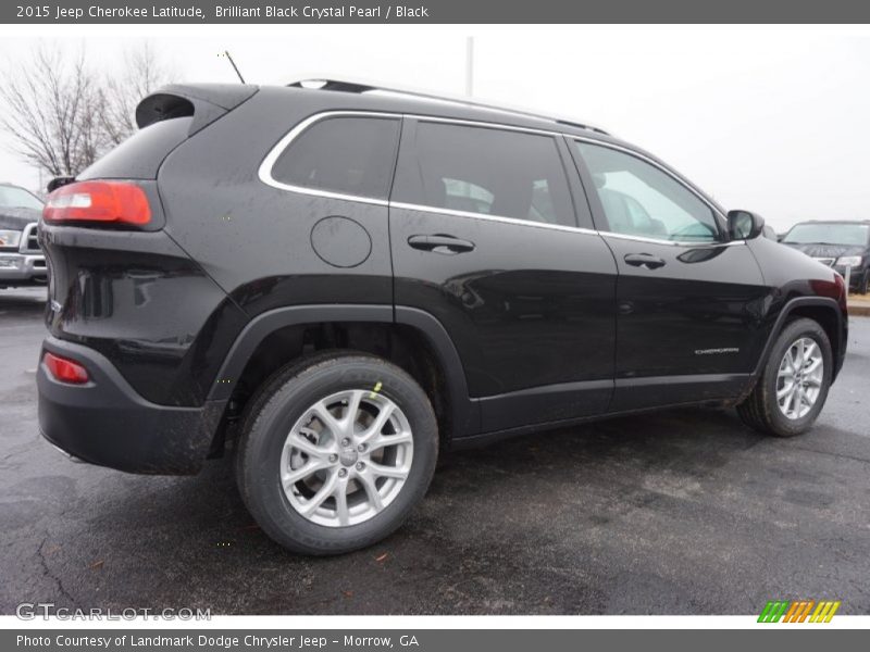 Brilliant Black Crystal Pearl / Black 2015 Jeep Cherokee Latitude