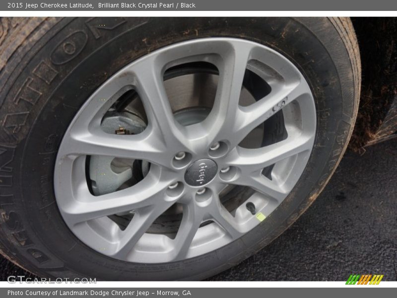 Brilliant Black Crystal Pearl / Black 2015 Jeep Cherokee Latitude
