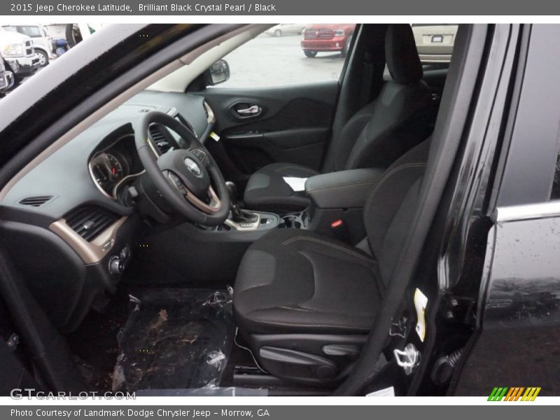 Brilliant Black Crystal Pearl / Black 2015 Jeep Cherokee Latitude