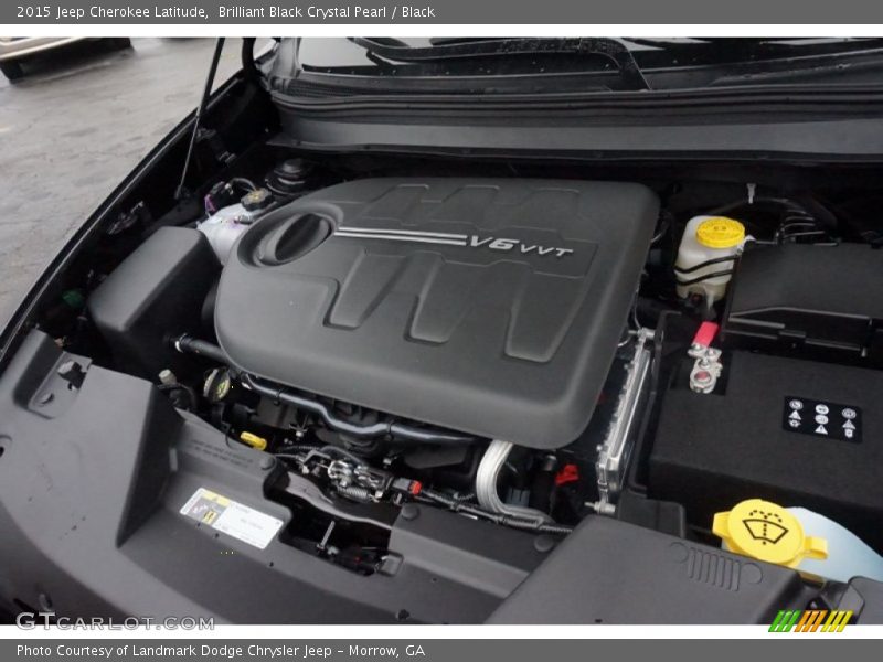 Brilliant Black Crystal Pearl / Black 2015 Jeep Cherokee Latitude