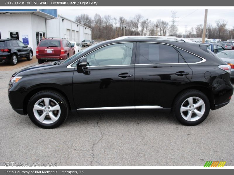 Obsidian Black / Light Gray 2012 Lexus RX 350 AWD