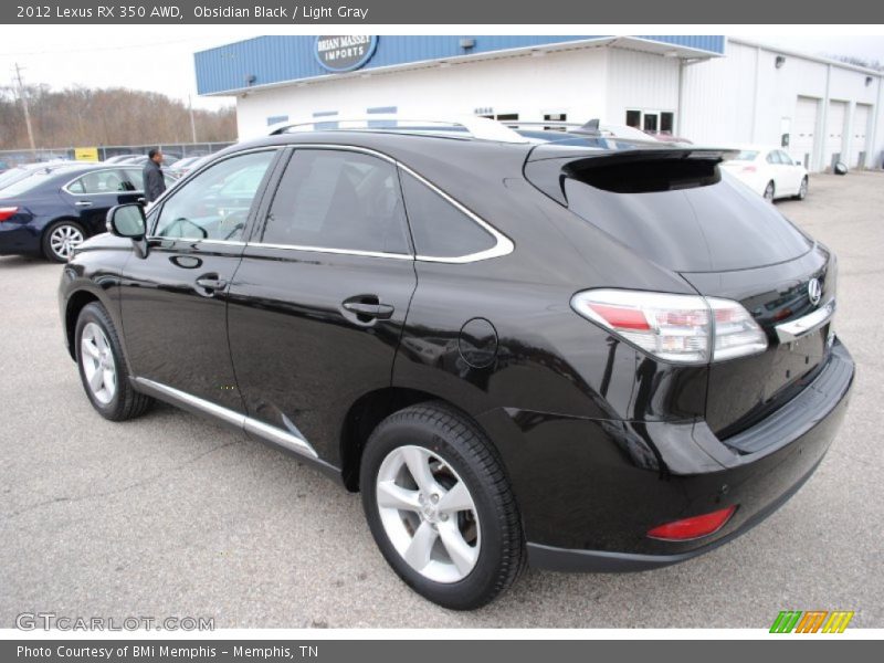Obsidian Black / Light Gray 2012 Lexus RX 350 AWD