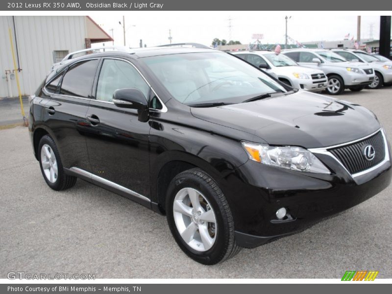 Obsidian Black / Light Gray 2012 Lexus RX 350 AWD