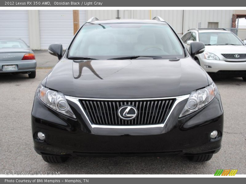 Obsidian Black / Light Gray 2012 Lexus RX 350 AWD
