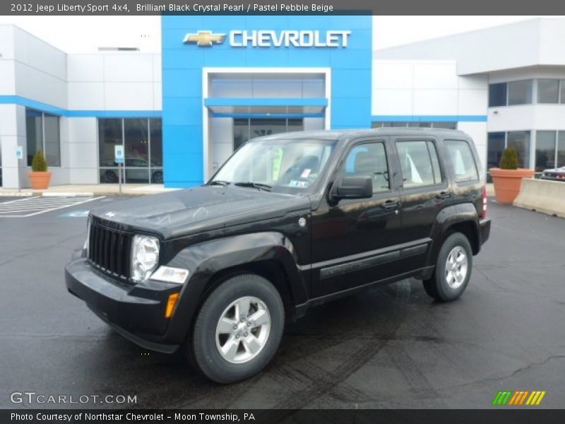 Brilliant Black Crystal Pearl / Pastel Pebble Beige 2012 Jeep Liberty Sport 4x4
