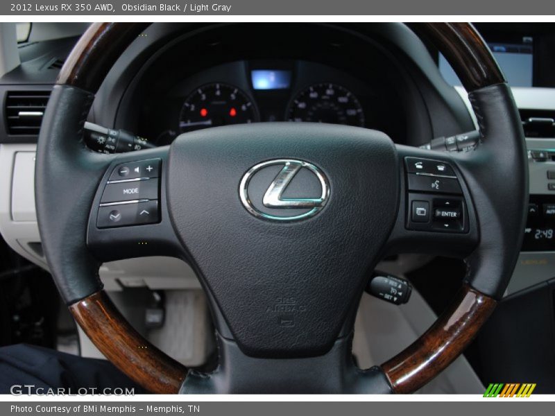 Obsidian Black / Light Gray 2012 Lexus RX 350 AWD
