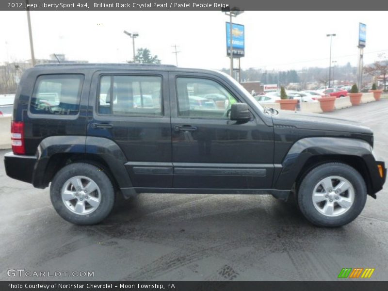 Brilliant Black Crystal Pearl / Pastel Pebble Beige 2012 Jeep Liberty Sport 4x4