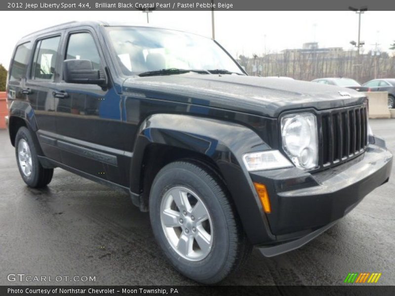 Brilliant Black Crystal Pearl / Pastel Pebble Beige 2012 Jeep Liberty Sport 4x4