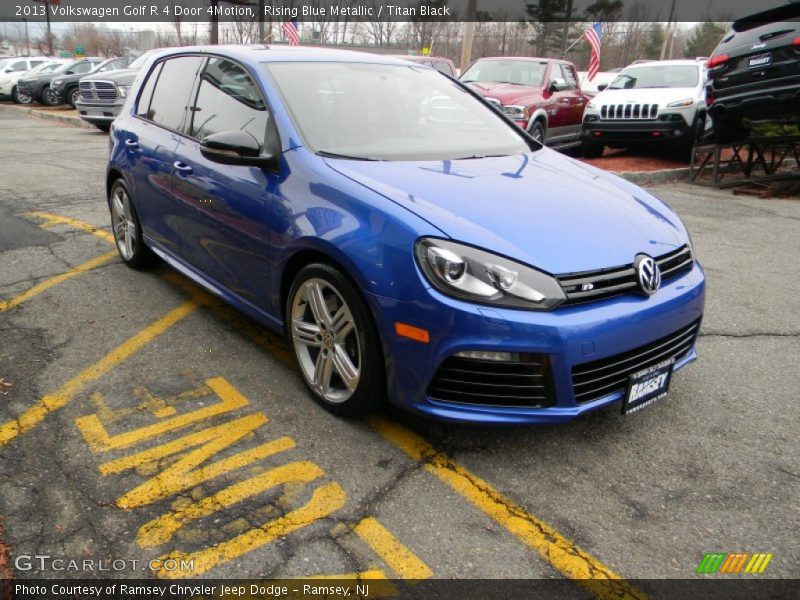 Rising Blue Metallic / Titan Black 2013 Volkswagen Golf R 4 Door 4Motion