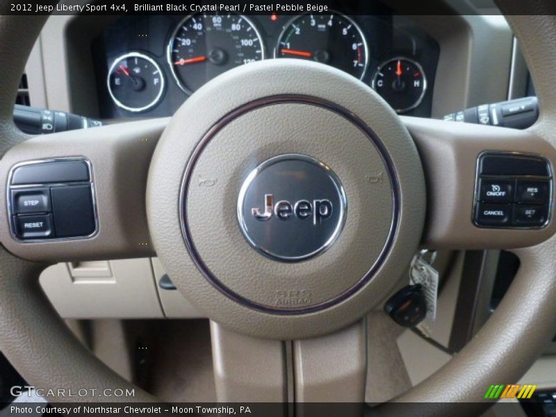 Brilliant Black Crystal Pearl / Pastel Pebble Beige 2012 Jeep Liberty Sport 4x4