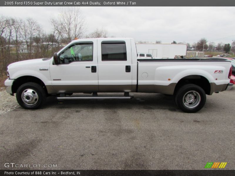 Oxford White / Tan 2005 Ford F350 Super Duty Lariat Crew Cab 4x4 Dually