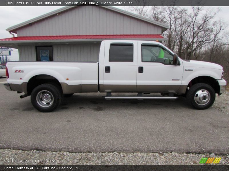 Oxford White / Tan 2005 Ford F350 Super Duty Lariat Crew Cab 4x4 Dually