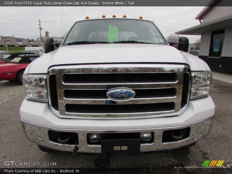 Oxford White / Tan 2005 Ford F350 Super Duty Lariat Crew Cab 4x4 Dually