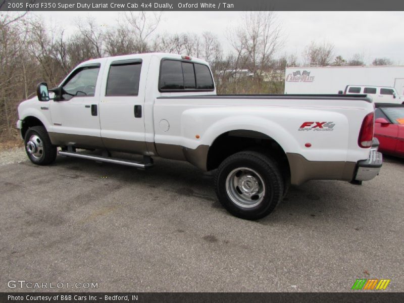 Oxford White / Tan 2005 Ford F350 Super Duty Lariat Crew Cab 4x4 Dually
