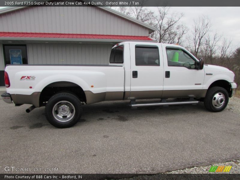 Oxford White / Tan 2005 Ford F350 Super Duty Lariat Crew Cab 4x4 Dually