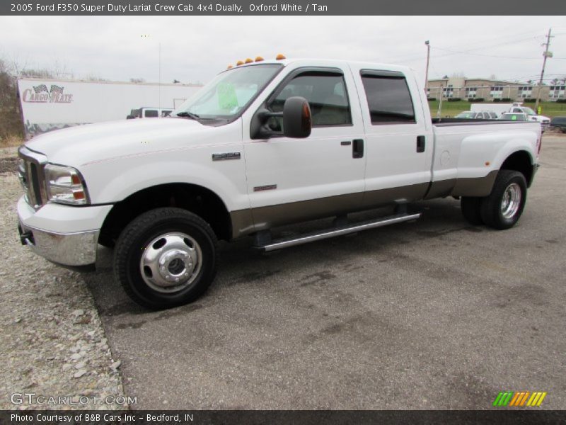 Oxford White / Tan 2005 Ford F350 Super Duty Lariat Crew Cab 4x4 Dually