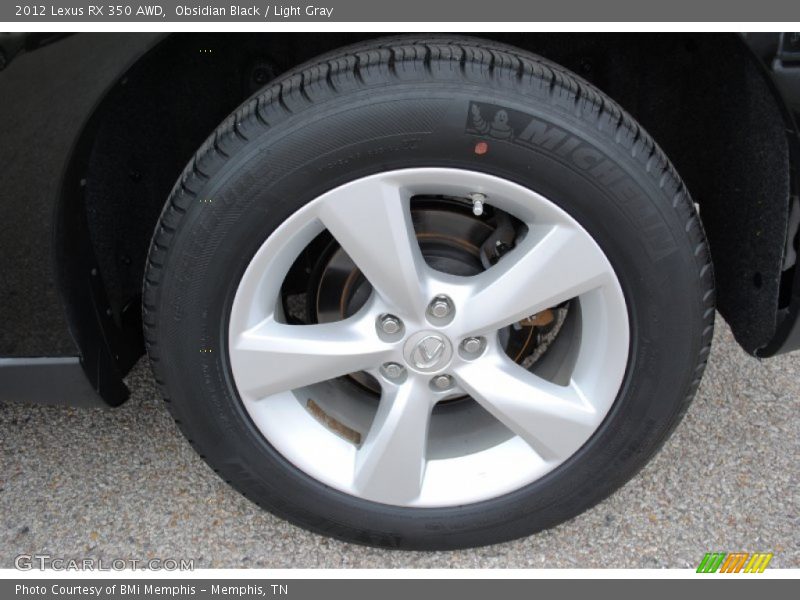 Obsidian Black / Light Gray 2012 Lexus RX 350 AWD