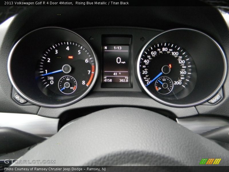 Rising Blue Metallic / Titan Black 2013 Volkswagen Golf R 4 Door 4Motion