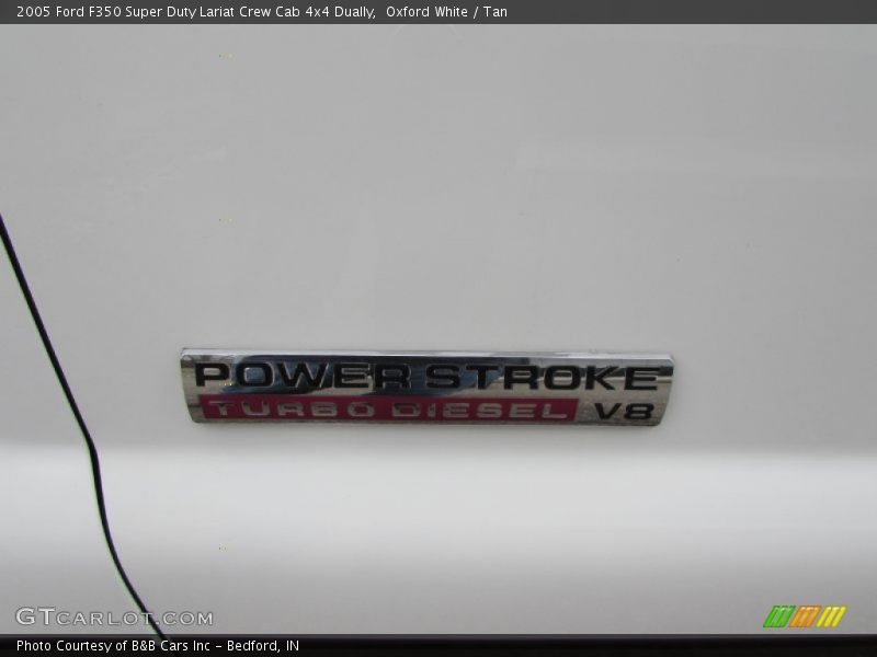 Oxford White / Tan 2005 Ford F350 Super Duty Lariat Crew Cab 4x4 Dually
