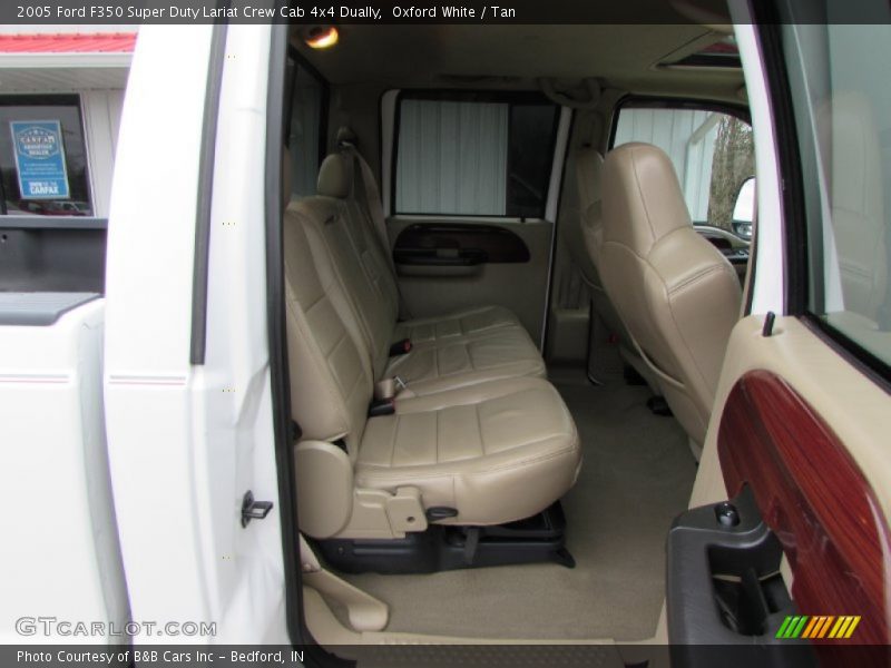 Oxford White / Tan 2005 Ford F350 Super Duty Lariat Crew Cab 4x4 Dually