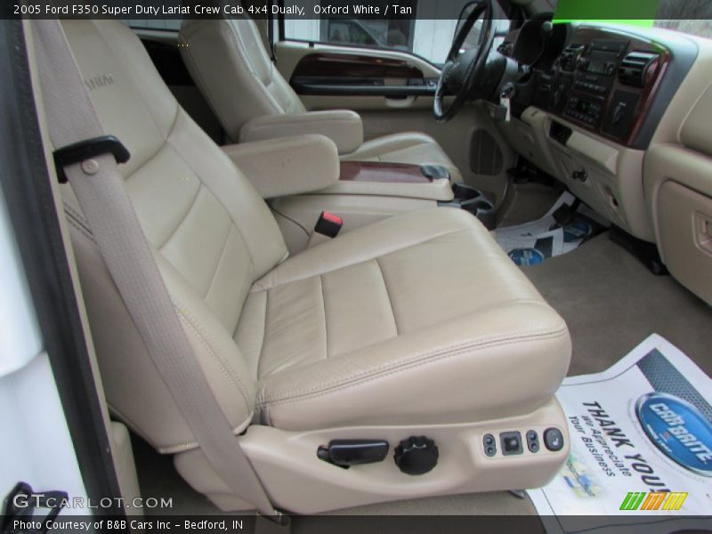 Oxford White / Tan 2005 Ford F350 Super Duty Lariat Crew Cab 4x4 Dually