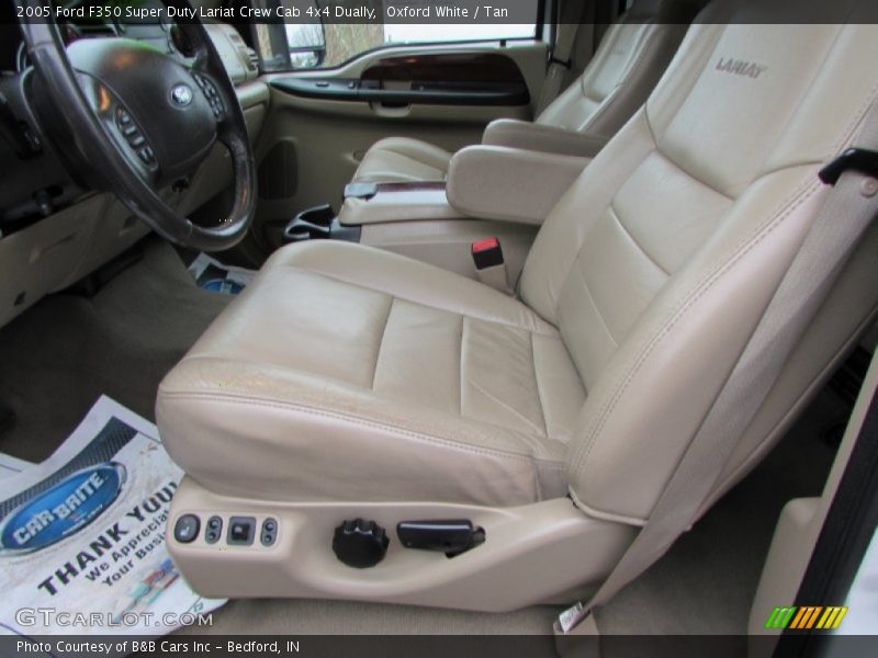 Oxford White / Tan 2005 Ford F350 Super Duty Lariat Crew Cab 4x4 Dually