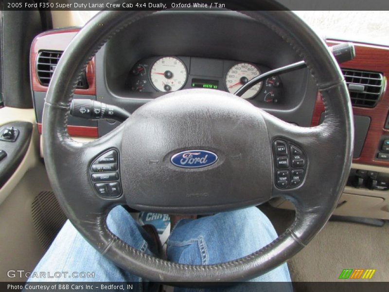 Oxford White / Tan 2005 Ford F350 Super Duty Lariat Crew Cab 4x4 Dually