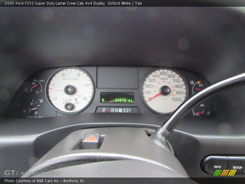 Oxford White / Tan 2005 Ford F350 Super Duty Lariat Crew Cab 4x4 Dually