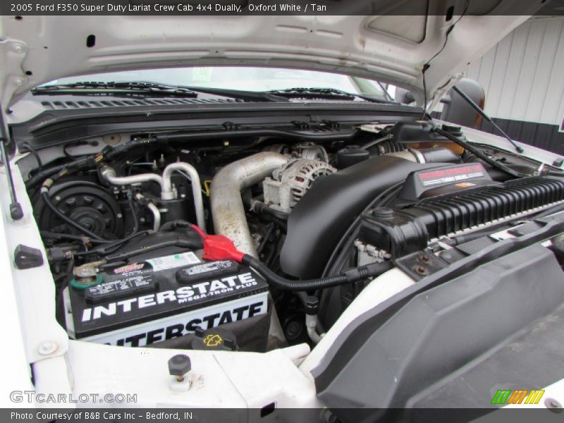 Oxford White / Tan 2005 Ford F350 Super Duty Lariat Crew Cab 4x4 Dually