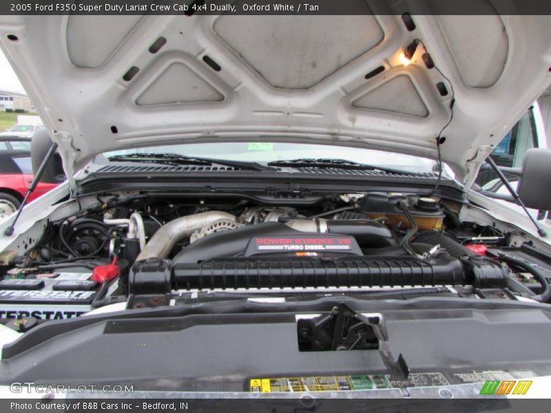 Oxford White / Tan 2005 Ford F350 Super Duty Lariat Crew Cab 4x4 Dually