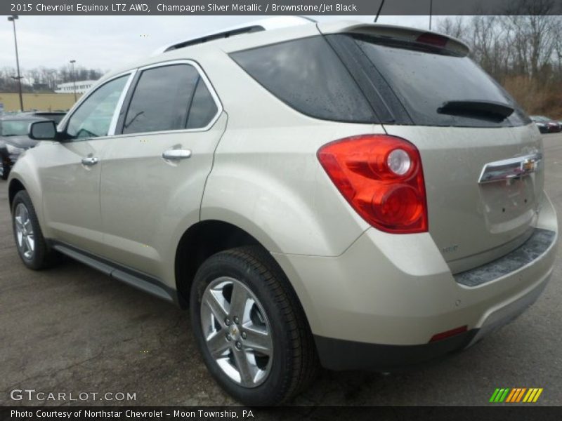 Champagne Silver Metallic / Brownstone/Jet Black 2015 Chevrolet Equinox LTZ AWD
