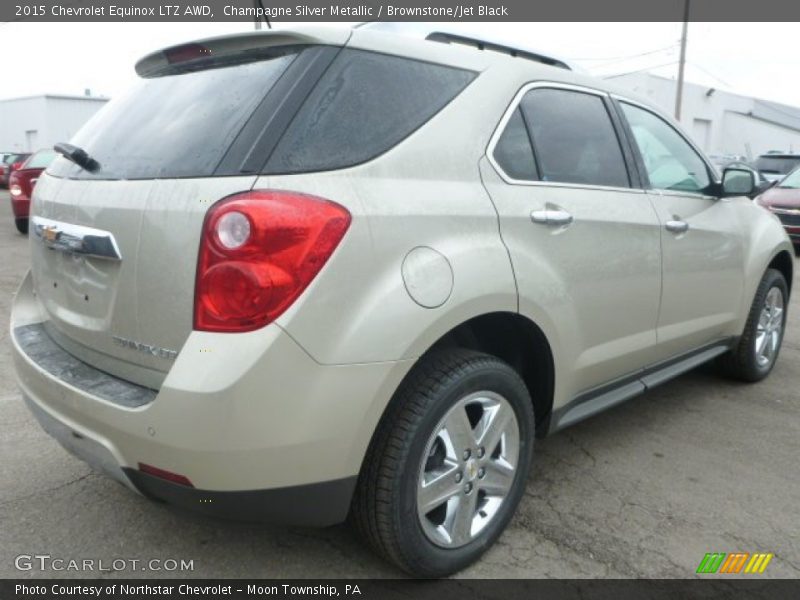 Champagne Silver Metallic / Brownstone/Jet Black 2015 Chevrolet Equinox LTZ AWD